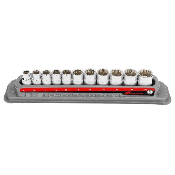 Ingersoll-Rand 11 Piece 3/8 Inch Drive Shallow Socket Set - Metric 12-Pt 752047X - main